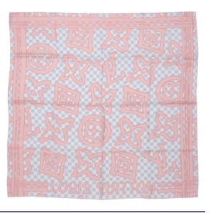 Louis Vuitton Silk Damier Azur Tahitienne Scarf